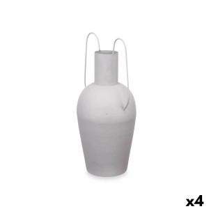 Vase Mit Griffen Grau Stahl 24 x 45 x 18 cm (4 Stück)