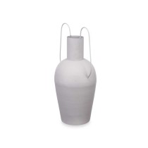 Vase Avec des poignées Gris Acier 24 x 45 x 18 cm (4 Unités)