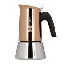 Italienische Kaffeemaschine Bialetti Kupfer Edelstahl 200 ml 4 Kopper