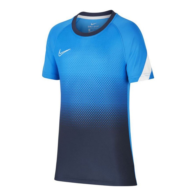 Kurzarm Fußballshirt für Kinder Nike  Dri-FIT Academy Blau