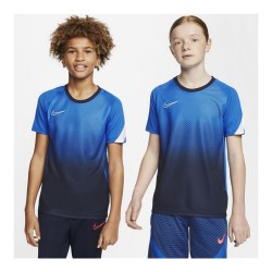 Children's Short Sleeved Football Shirt Nike  Dri-FIT Academy Blue