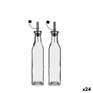 Oil and Vinegar Set Transparent Crystal 300 ml (24 Units)