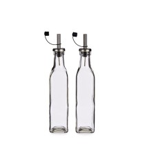 Öl- und Essig-Set Vivalto WJ7069-M Durchsichtig Metall Glas Kristall Kunststoff 300 ml (24 Stück)