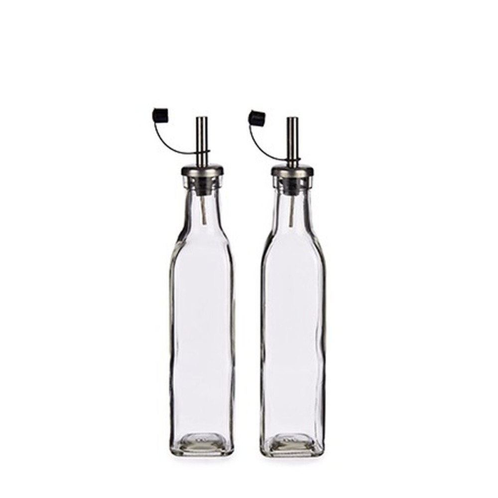 Oil and Vinegar Set Vivalto WJ7069-M Transparent Metal Glass Crystal Plastic 300 ml (24 Units)