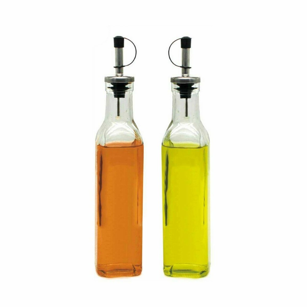 Öl- und Essig-Set Vivalto WJ7069-M Durchsichtig Metall Glas Kristall Kunststoff 300 ml (24 Stück)