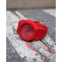 Unisex Watch Casio GA-2100-4AER Red Multifunction