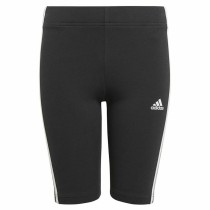 Leggings de Sport pour Enfants Adidas Essentials 3 Stripes Noir