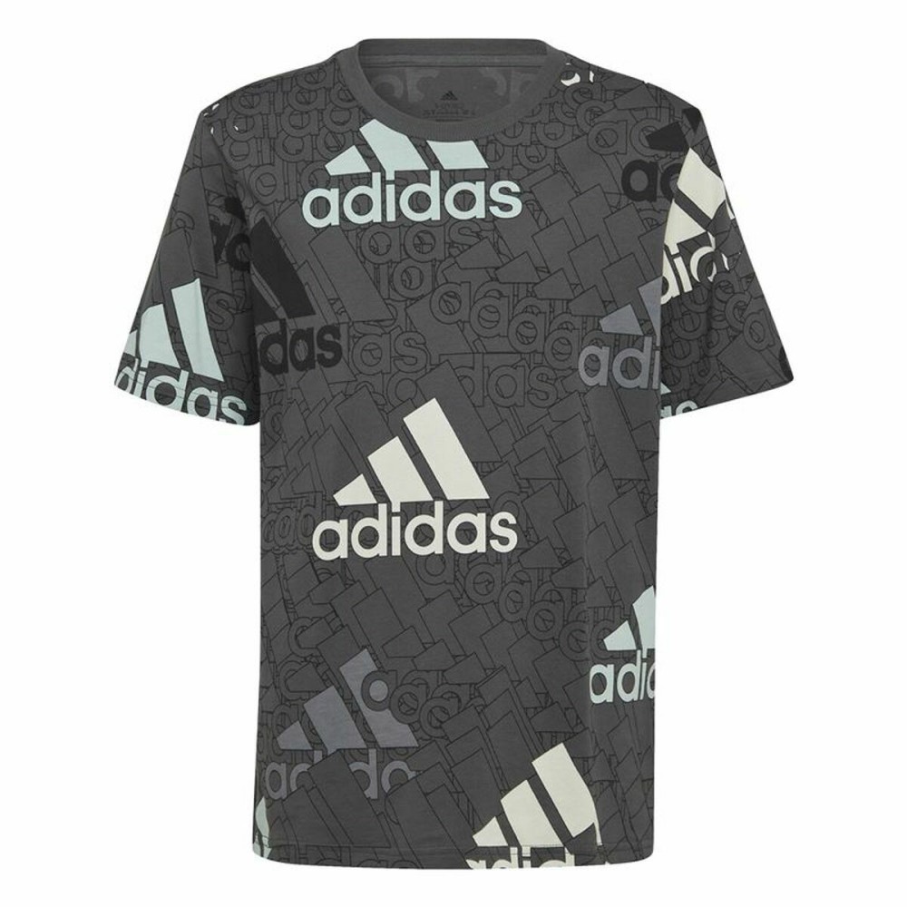 Child's Short Sleeve T-Shirt Adidas Brand Love  Black