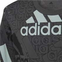 Kurzarm-T-Shirt für Kinder Adidas Brand Love  Schwarz