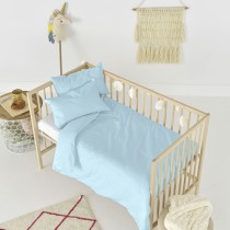 Bettbezug-Set HappyFriday Basic Kids Blau Babybettchen 2 Stücke