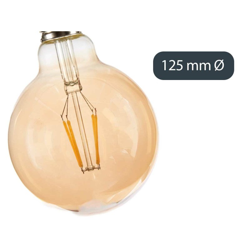 LED-Lampe Vintage E27 Durchsichtig 4 W 12,5 x 17,5 x 12,5 cm (12 Stück)