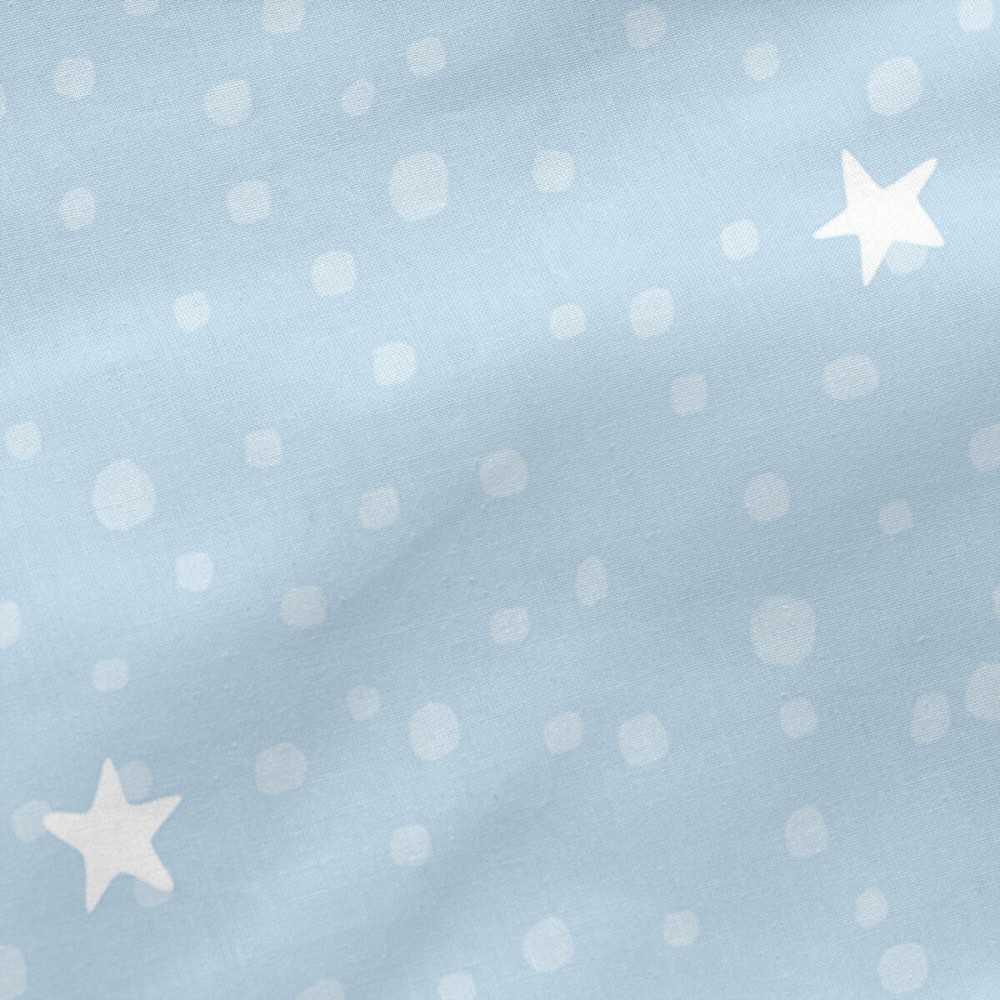 Quilt Cover without Filling HappyFriday Basic Kids Little star Blue 105 x 200 cm