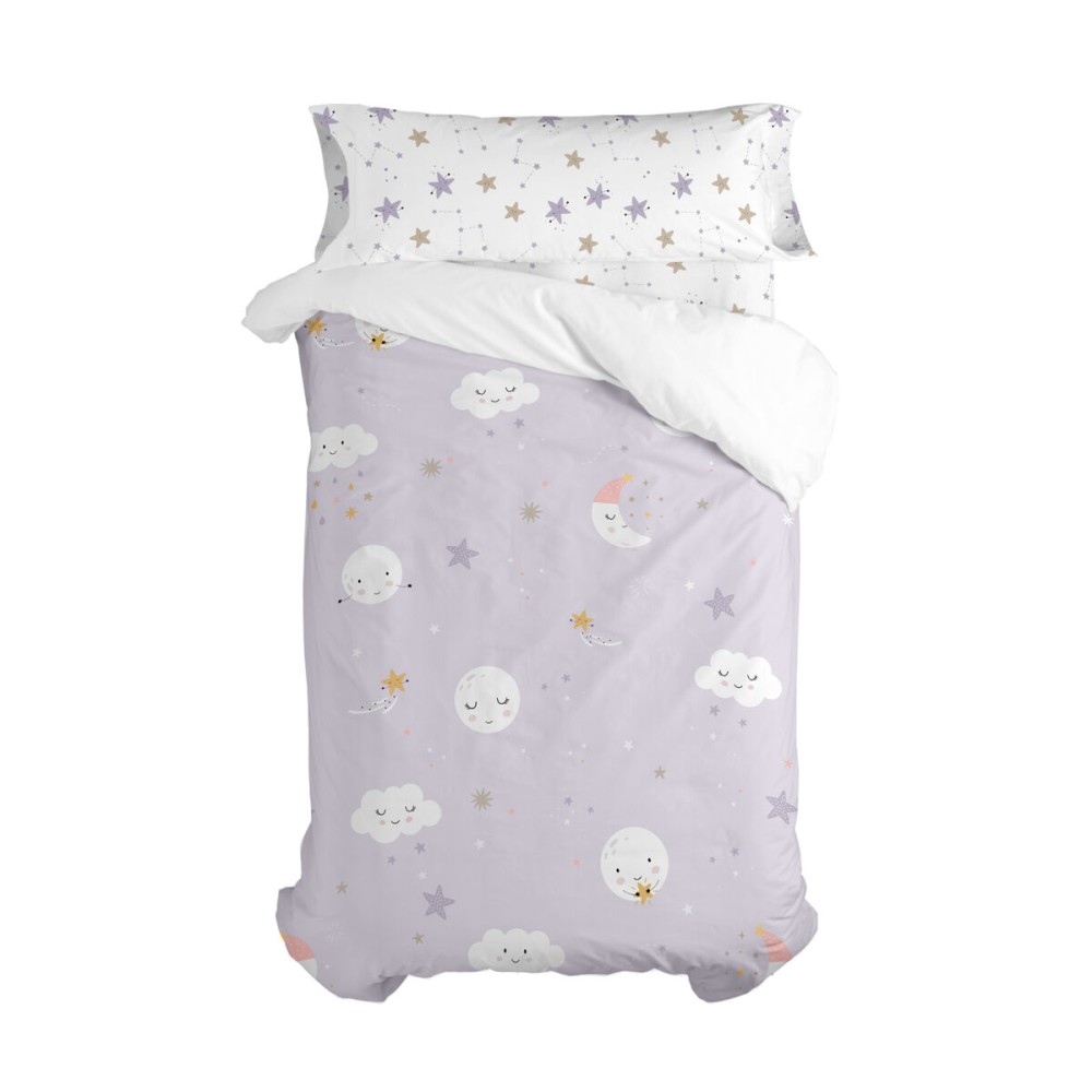 Parure de couette HappyFriday Moshi Moshi Moons Multicouleur Lit 1 persone 2 Pièces