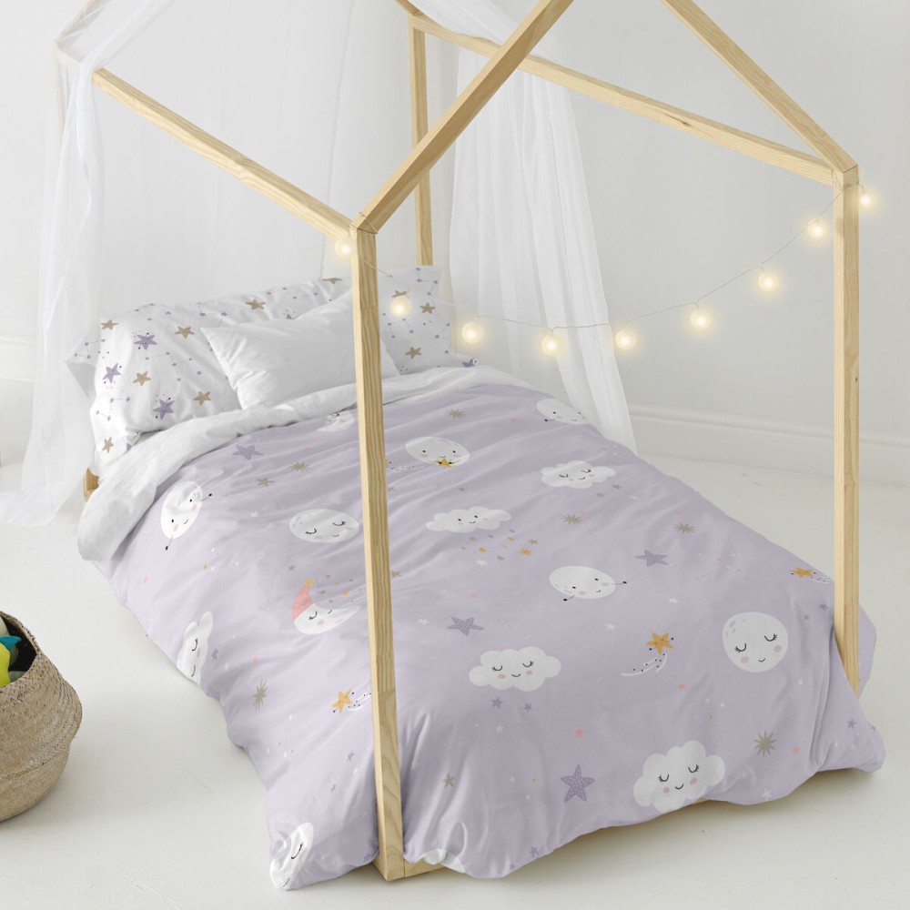 Parure de couette HappyFriday Moshi Moshi Moons Multicouleur Lit 1 persone 2 Pièces