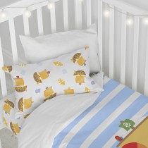 Duvet cover set HappyFriday Happynois Pirate Ship Multicolour Baby Crib 2 Pieces