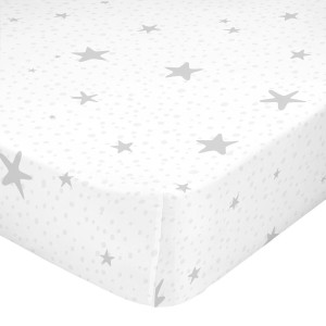 Drap housse HappyFriday BASIC KIDS Gris 105 x 200 x 32 cm