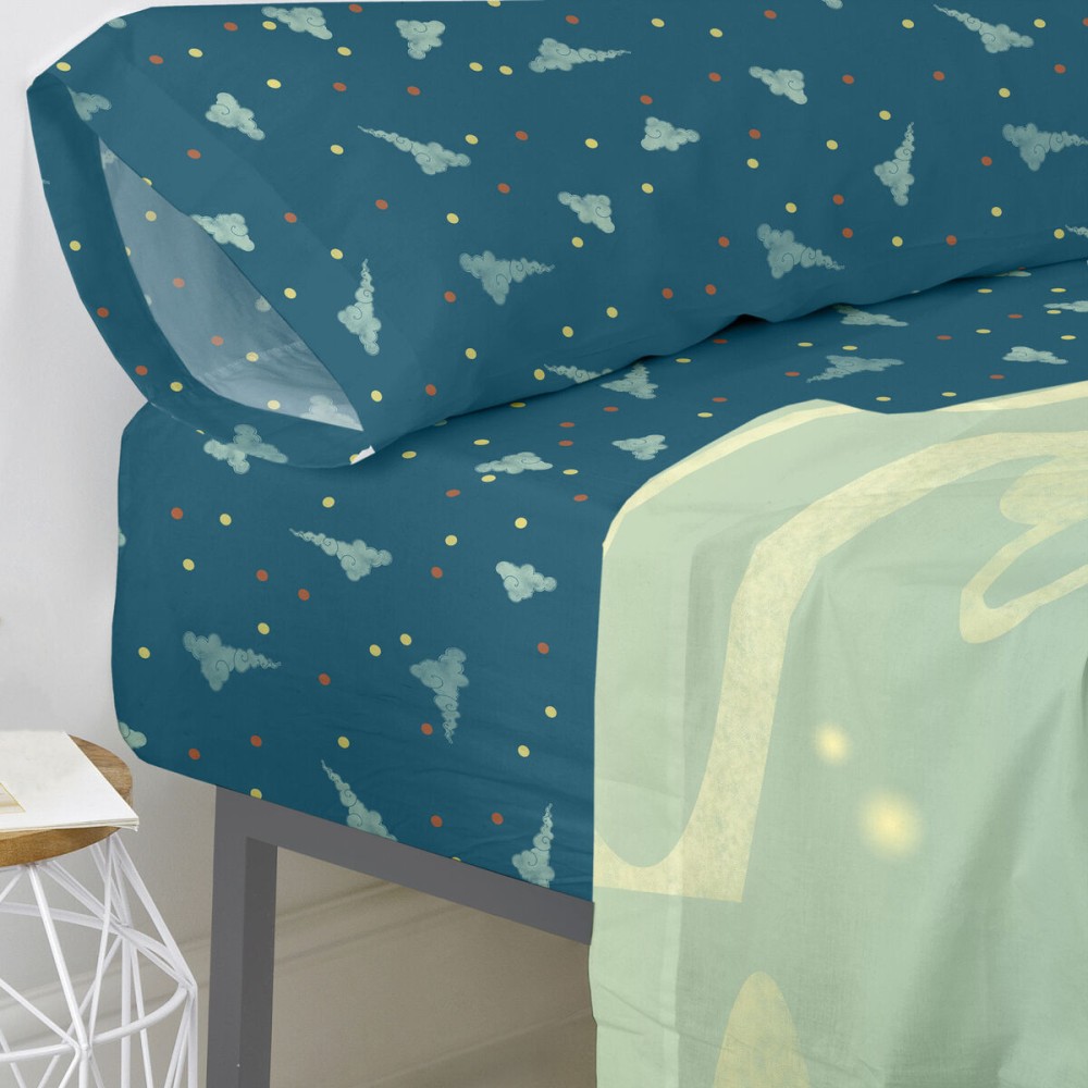 Drap housse HappyFriday MR FOX Multicouleur 105 x 200 x 32 cm