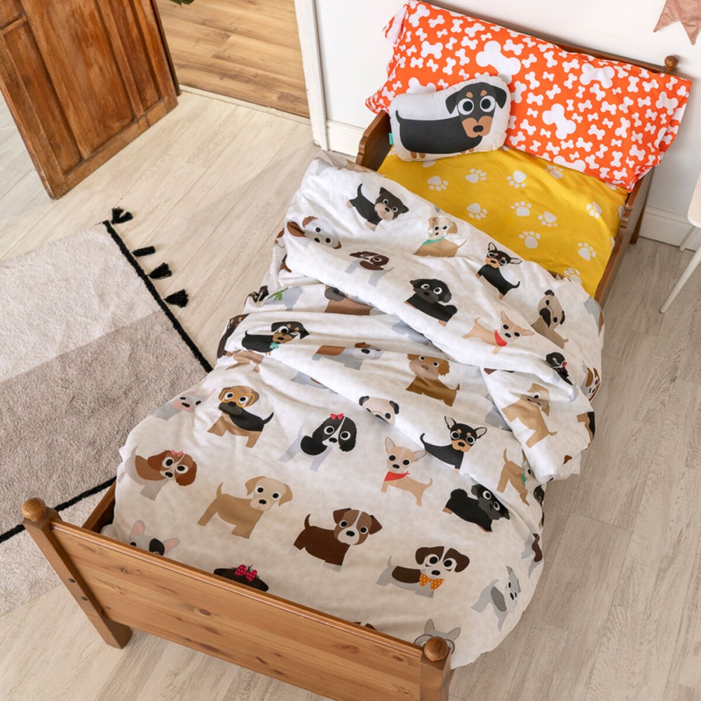 Duvet cover set HappyFriday Multicolour Single Dog 2 Pieces