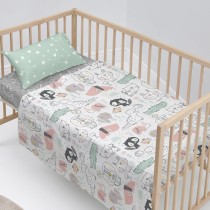 Bedding set HappyFriday Moshi Moshi Best buddies  Multicolour Baby Crib 2 Pieces