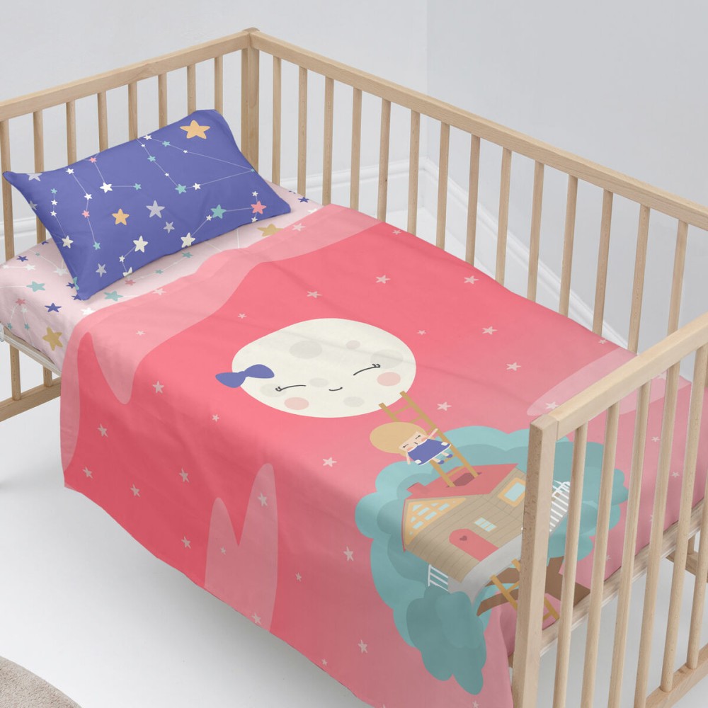 Bedding set HappyFriday Happynois Moon Dream Multicolour Baby Crib 2 Pieces