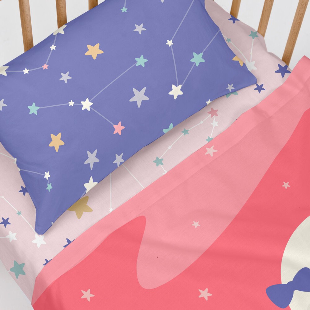 Jeu de draps HappyFriday Happynois Moon Dream Multicouleur Lit de bébé 2 Pièces