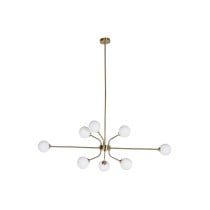 Suspension DKD Home Decor Blanc Doré Métal Verre 9 W 110 x 38 x 38 cm