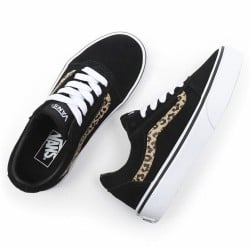 Jungen Sneaker Vans Ward Suede Schwarz Leopard