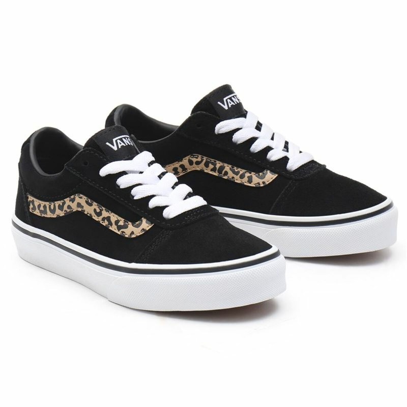 Jungen Sneaker Vans Ward Suede Schwarz Leopard