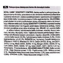 Aliments pour chat Royal Canin Sensitivity Control Canard Riz 1,5 Kg