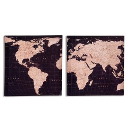 Canvas World Map 1,5 x 28 x 28 cm (36 Units)