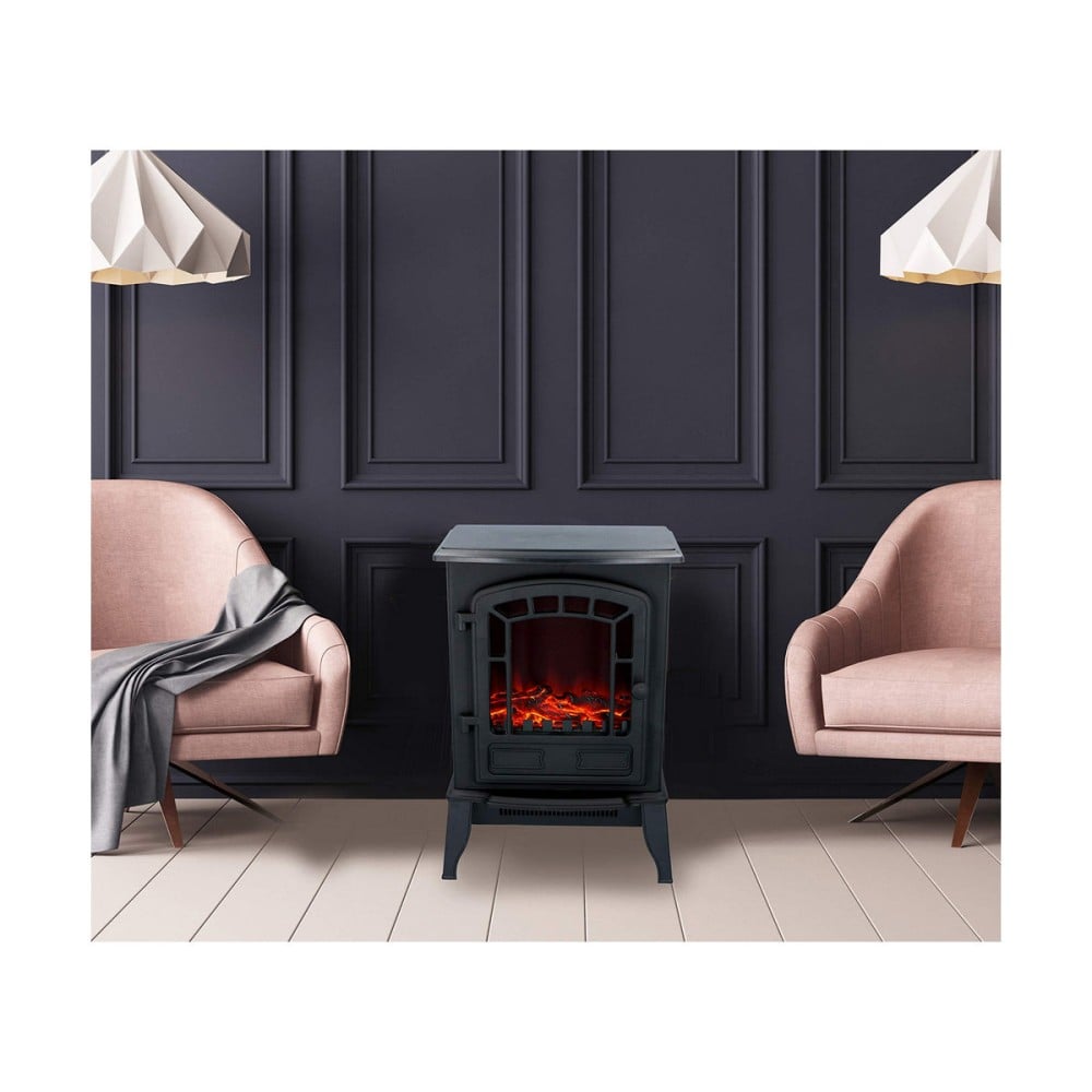 Decorative Electric Chimney Breast Classic Fire Torino Black 2000 W 56,5 x 24 x 38 cm