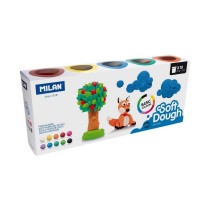 Knetspiel Milan Soft dough 913510B Gelb Blau Bunt 85 g Pflanzlich (10 Stück)