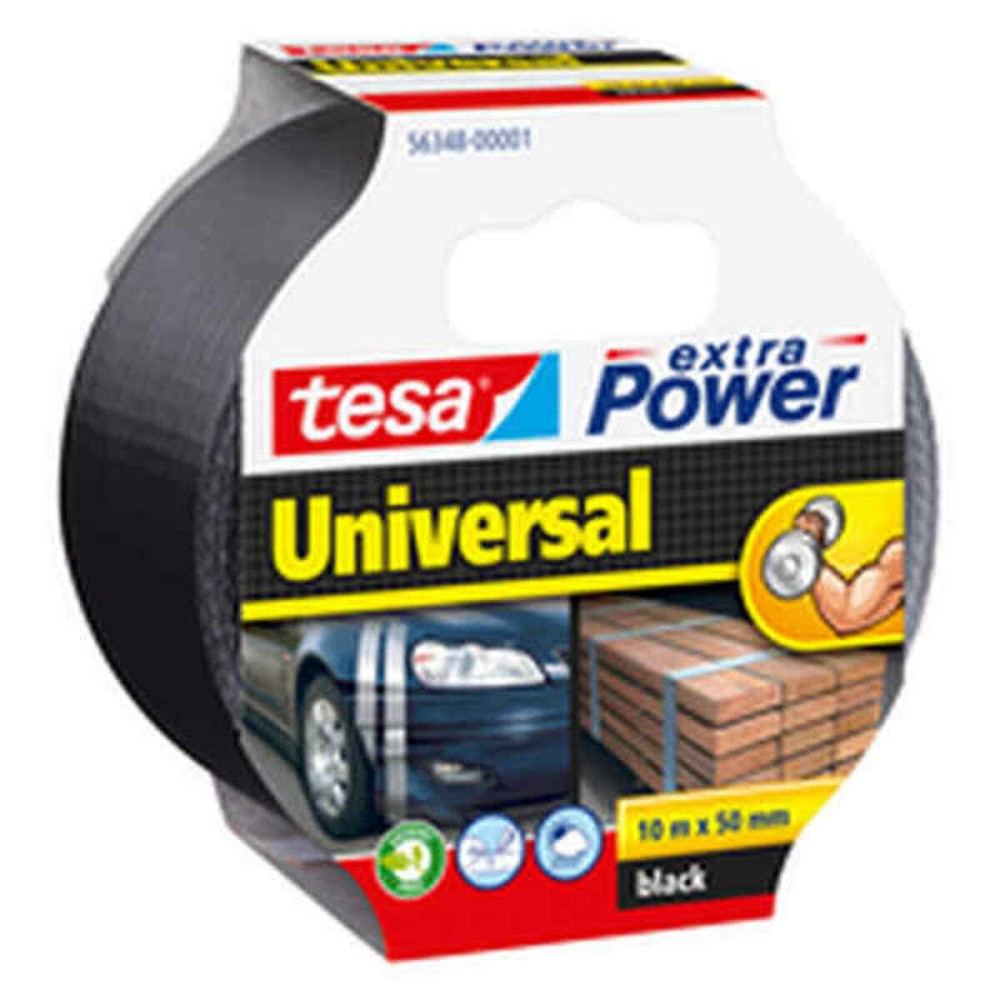 Klebeband TESA extra Power Universal 10 m x 50 mm Schwarz (10 m x 5 cm)