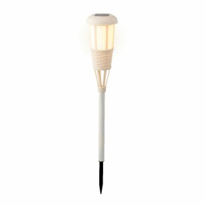 Gartenfackel Lumineo Weiß 61 x 10 cm korb Solar