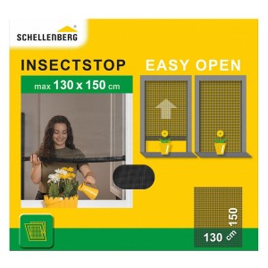 Moustiquaire Schellenberg Easy Open Anthracite (130 x 150 cm)