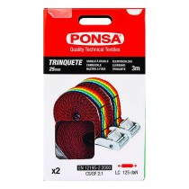 Ratsche Ponsa 027,048,025,920 Bunt 25 mm x 3 m 2 Stück