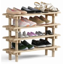 Range-chaussures Astigarraga Evolution Naturel Pin Empilable 30 x 25,9 x 75 cm