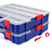 Box with compartments Workpro polypropylene 38,2 x 30 x 6,2 cm 18 Compartments