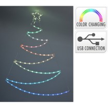 Décoration lumineuse Lifetime Sapin de Noël LED RGB 66 x 87 cm