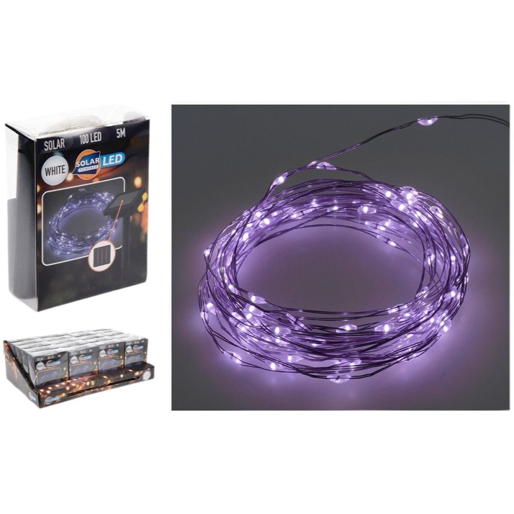 Wreath of LED Lights Lifetime Violet 7 m 2 m Solar