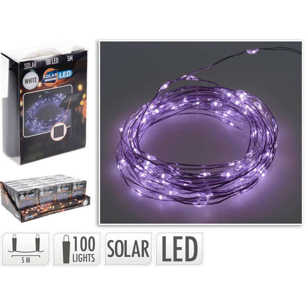 Wreath of LED Lights Lifetime Violet 7 m 2 m Solar