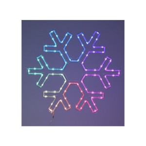 Weihnachtsschmuck Lifetime RGB Schneeflocken 50 x 43 cm LED RGB