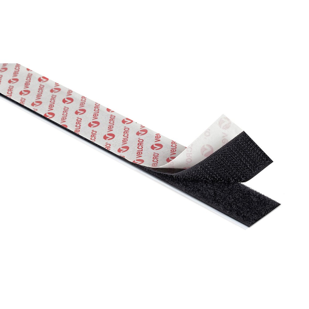 Doppelseitiges Klebeband Velcro Weiß 20 mm x 5 m