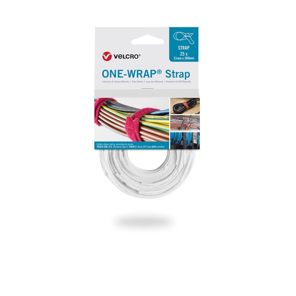 Velcro Cable Ties Velcro One-Wrap Strap 13 mm x 20 cm (25 Units)