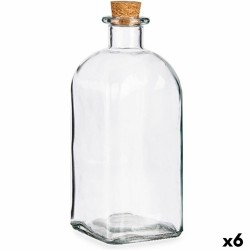 Boîte Bouchon Liège verre 1 L 9 x 22 x 9 cm (6 Unités)