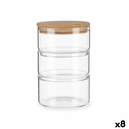 Ensemble de contenants de cuisine hermétiques empilables Vivalto CW-SZ24-3/BHA2 Transparent 1,2 L (8 Unités)