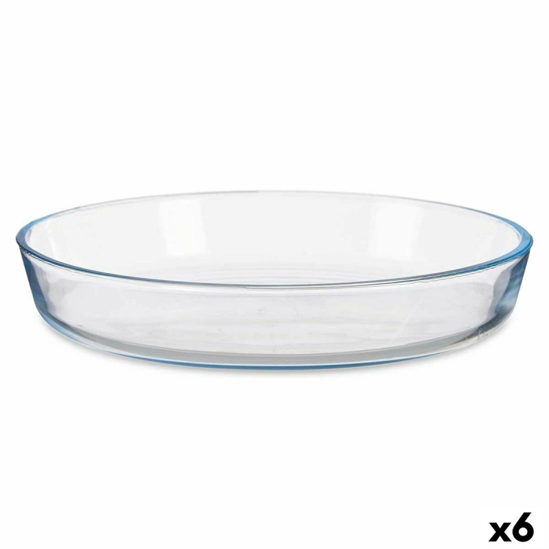 Plateau pour Four Transparent Verre Borosilicaté 25,5 x 4,5 x 25,5 cm (6 Unités)