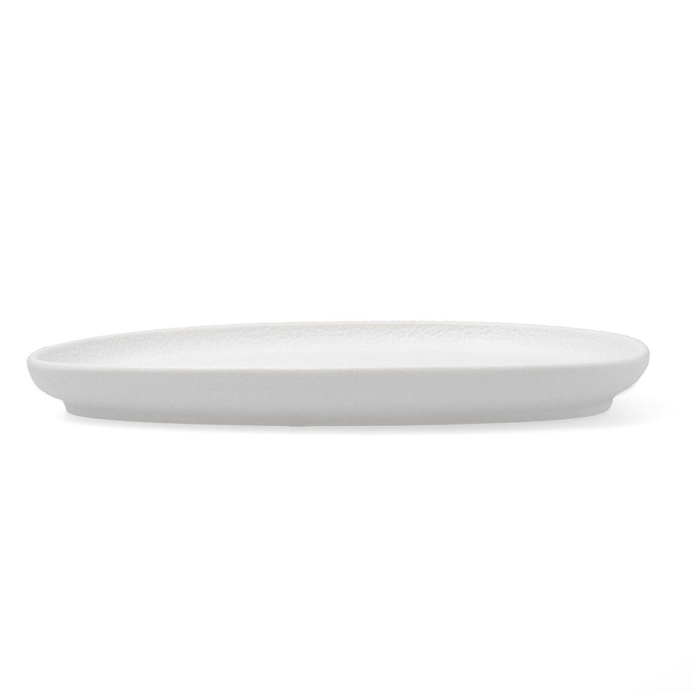 Flat Plate Bidasoa Fosil White Ceramic 26,3 x 25,5 x 2,4 cm (6 Units)