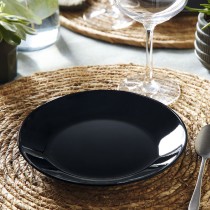 Dessert dish Luminarc Zelie Negro Black Glass Ø 18 cm (12 Units)