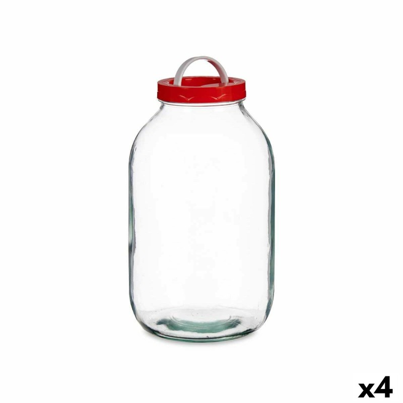 Jar Vivalto 183 Red 5 L Lid with handle (4 Units)